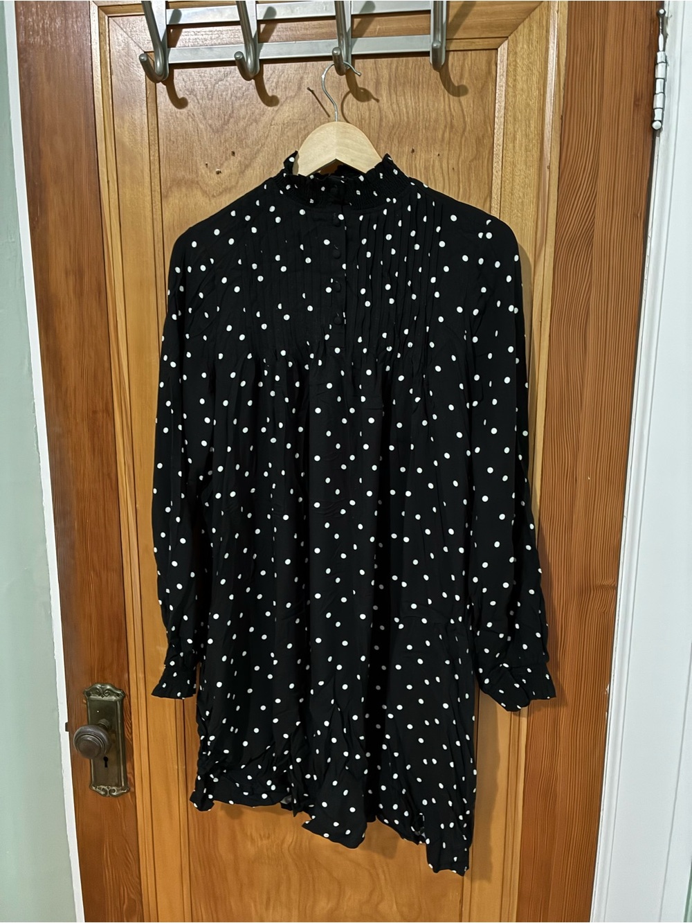 next Black Polka Dot Long Sleeve Dress